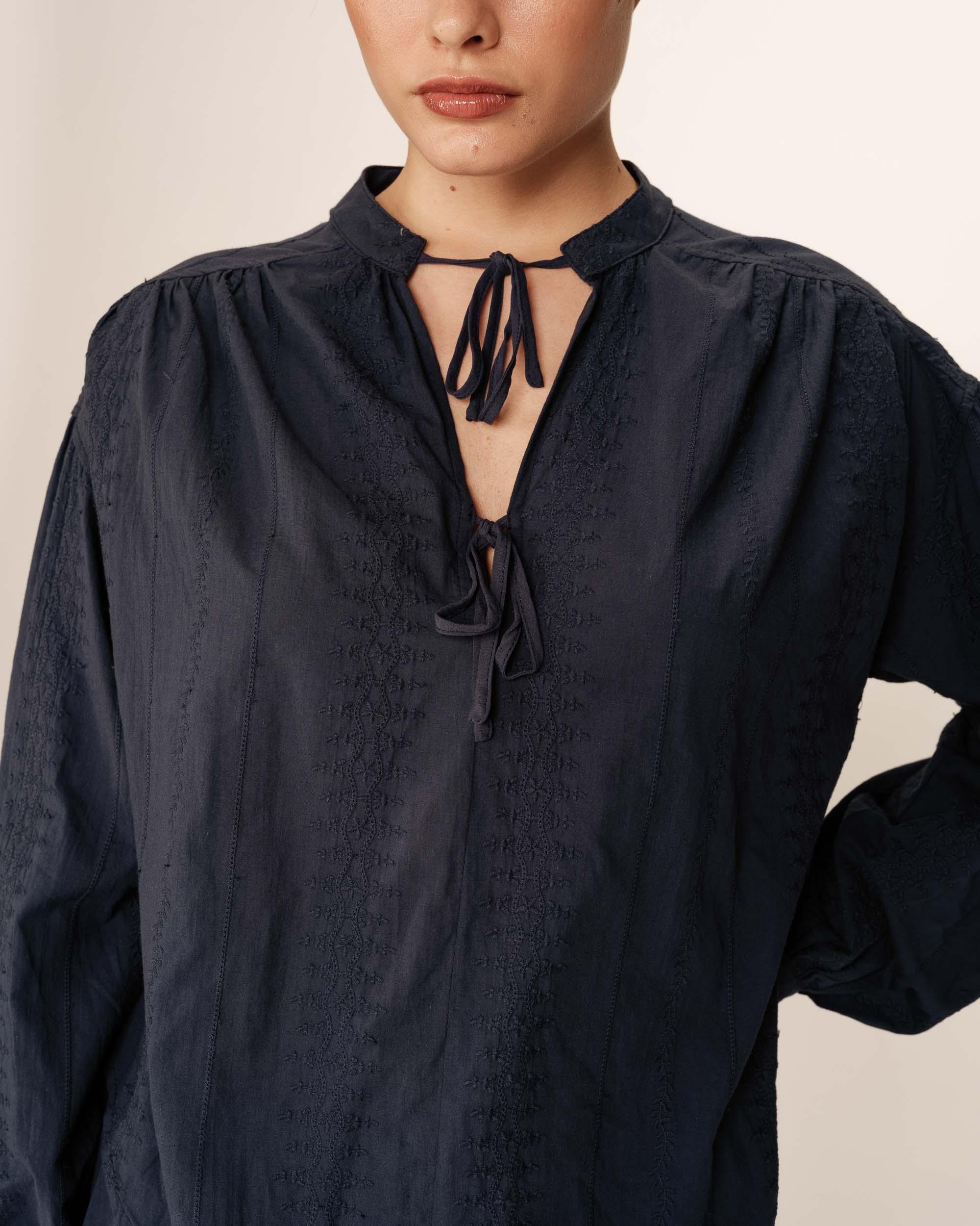 Persia Blouse - Navy
