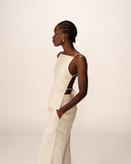 Pesto Beige Backless Top