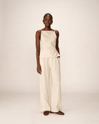 Pesto Beige Backless Top