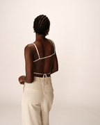 Pesto Beige Backless Top