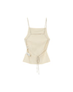 Pesto Beige Backless Top