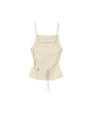 Pesto Beige Backless Top