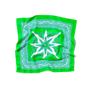 Foulard Siargao Soie - Vert & Blanc - 100% Soie