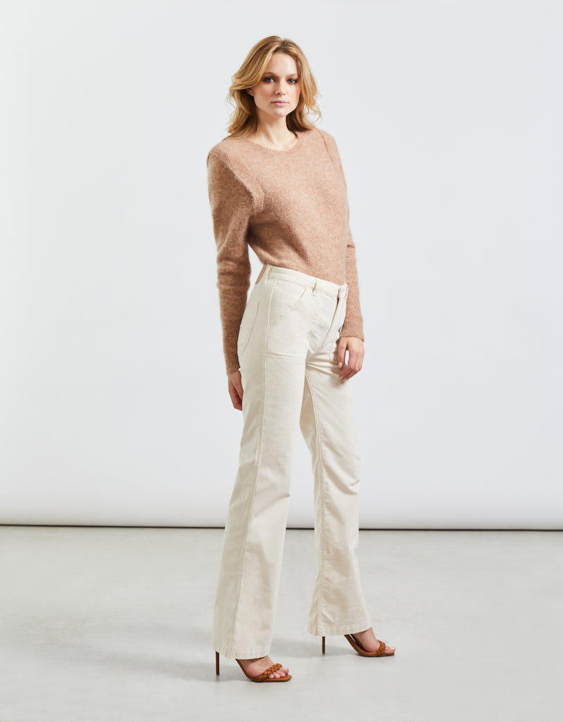 Reiko - Petter Velvet Flare Jeans - Batido de leche - Mujer