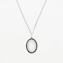 "Elaine" Pendant D0.08/30 Dn0.22/32 - 375/1000 White Gold