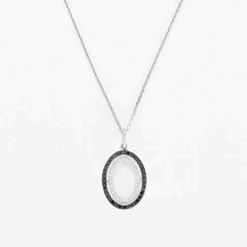 Pendentif "Elaine" D0,08/30 Dn0,22/32 - Or Blanc 375/1000