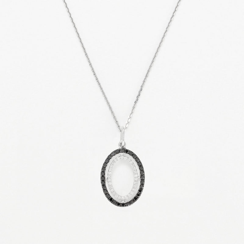 "Elaine" Pendant D0.08/30 Dn0.22/32 - 375/1000 White Gold