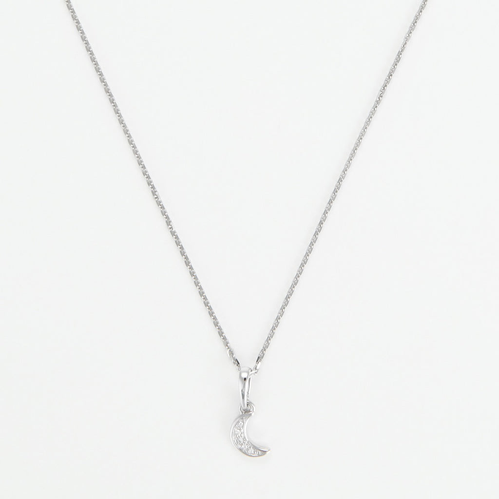 Pendentif "Diamond Moon" Diamants 0,01/5 - Or Blanc