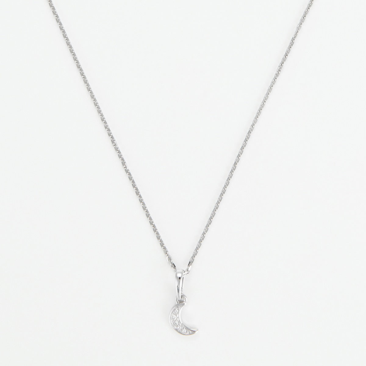 Pendentif "Diamond Moon" Diamants 0,01/5 - Or Blanc