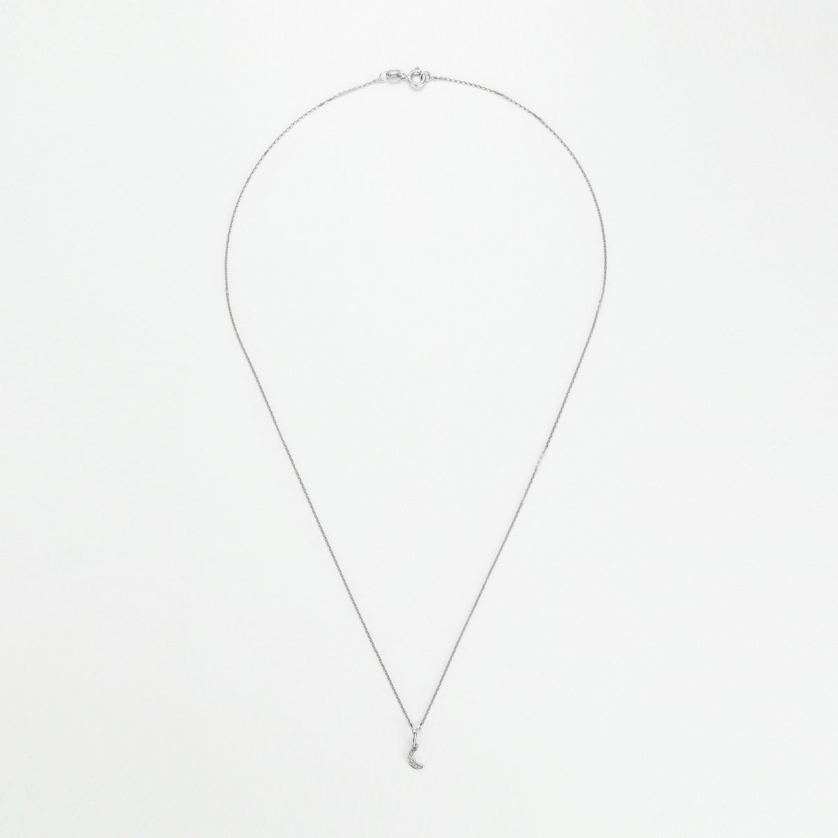 Pendentif "Diamond Moon" Diamants 0,01/5 - Or Blanc