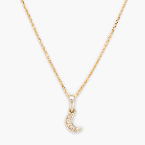 Pendentif "Diamond Moon" Diamants 0,01/5 - Or Jaune