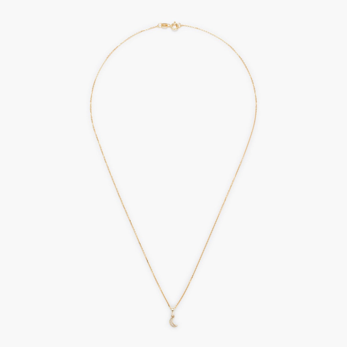 Pendentif "Diamond Moon" Diamants 0,01/5 - Or Jaune