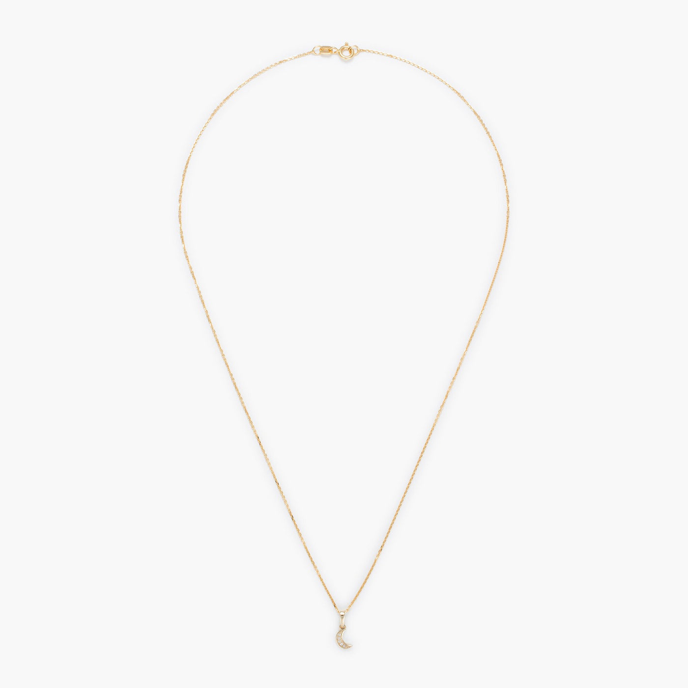 Colgante "Luna de Diamante" D0.01/5 - Oro amarillo 375/1000