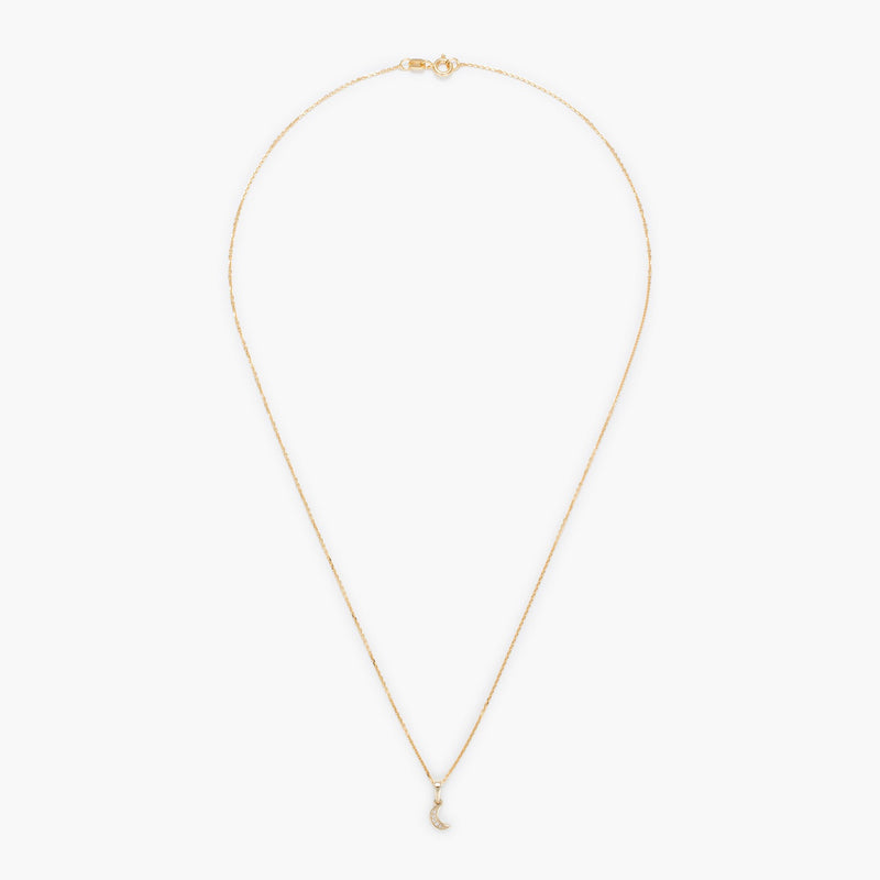 Pendentif "Diamond Moon" Diamants 0,01/5 - Or Jaune 375/1000