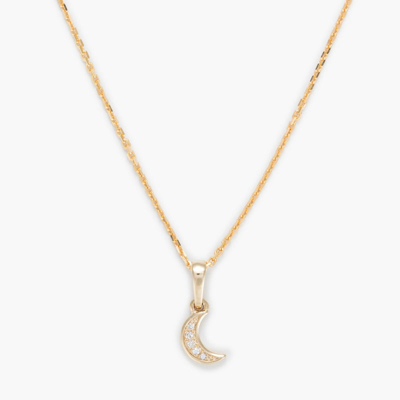 Pendentif "Diamond Moon" Diamants 0,01/5 - Or Jaune
