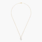 Colgante “Tradescantia” Diamantes 0,04/12 y Nácar Blanco