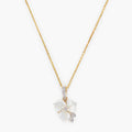 Pendentif "Tradescantia" Diamants 0,04/12 Et Nacre Blanche