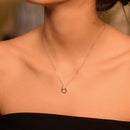 "Alexane" Pendant D0.06/21 Dn0.06/18 - 375/1000 White Gold