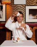 Peignoir - Éponge - Blanc Liseré Rouge Basque Aj233F