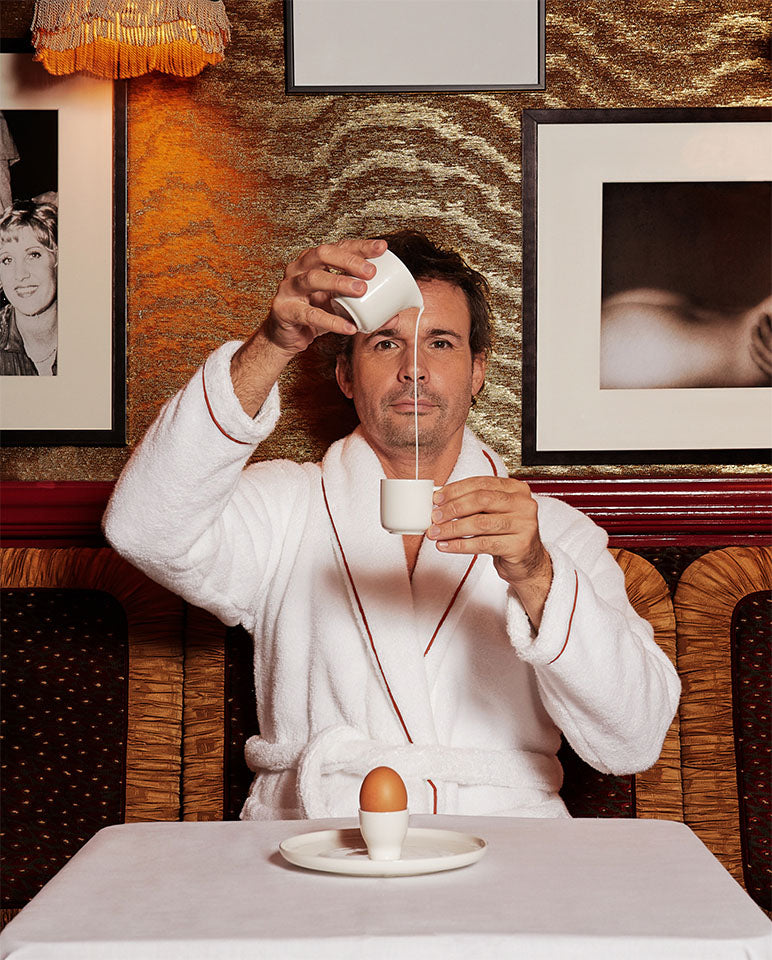 Peignoir - Éponge - Blanc Liseré Rouge Basque Aj233F