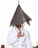 Peignoir - Éponge - Blanc Liseré Noir