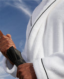 Peignoir - Éponge - Blanc Liseré Noir