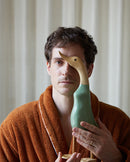 Peignoir Éponge Col Châle - Caramel Liseré Blanc