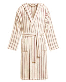 Peignoir à capuche éponge - Beige rayé Brun