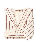 Peignoir à capuche éponge - Beige rayé Brun