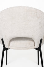 Dando - Dining Chair - Polyester - Off-White/Off-White