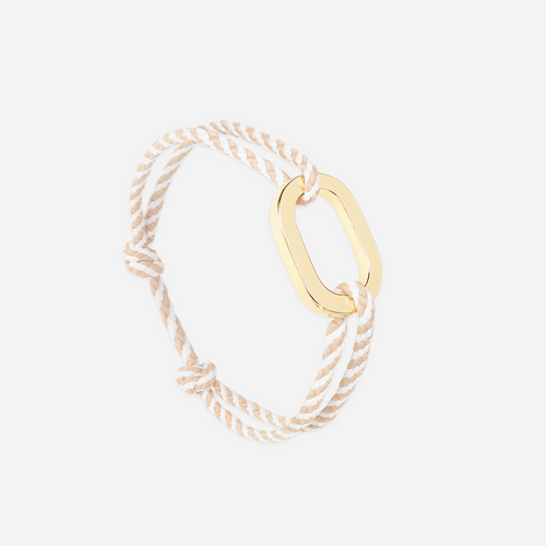 Bracelet Phare - Beige Rayé Blanc