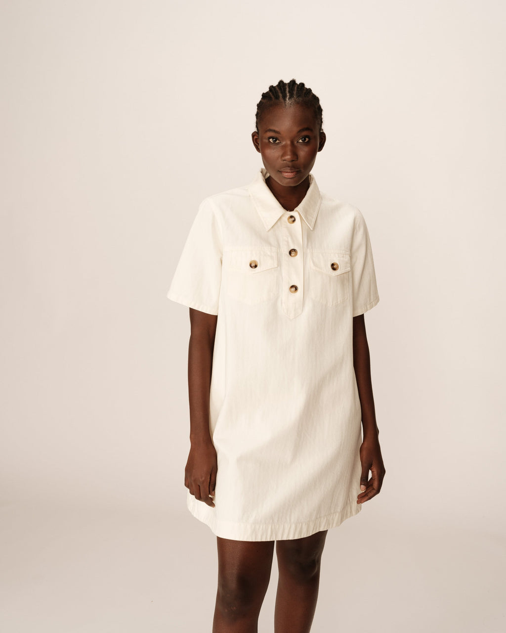 Philine Short Dress - Ecru