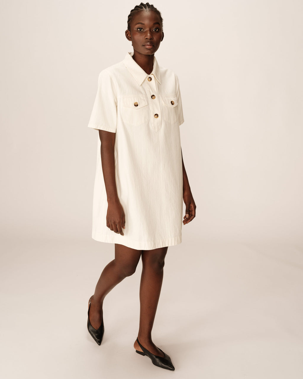Philine Short Dress - Ecru