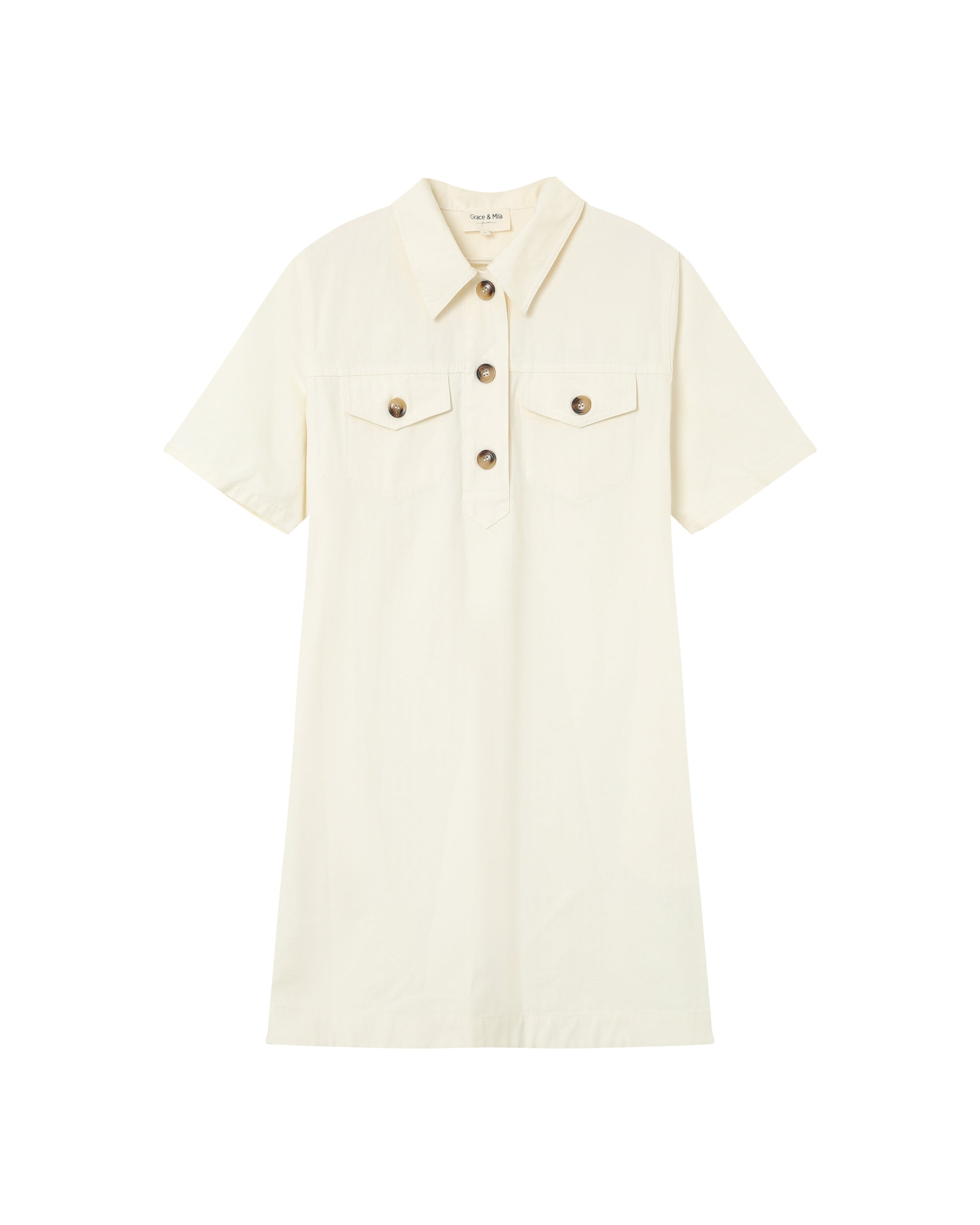Philine Short Dress - Ecru