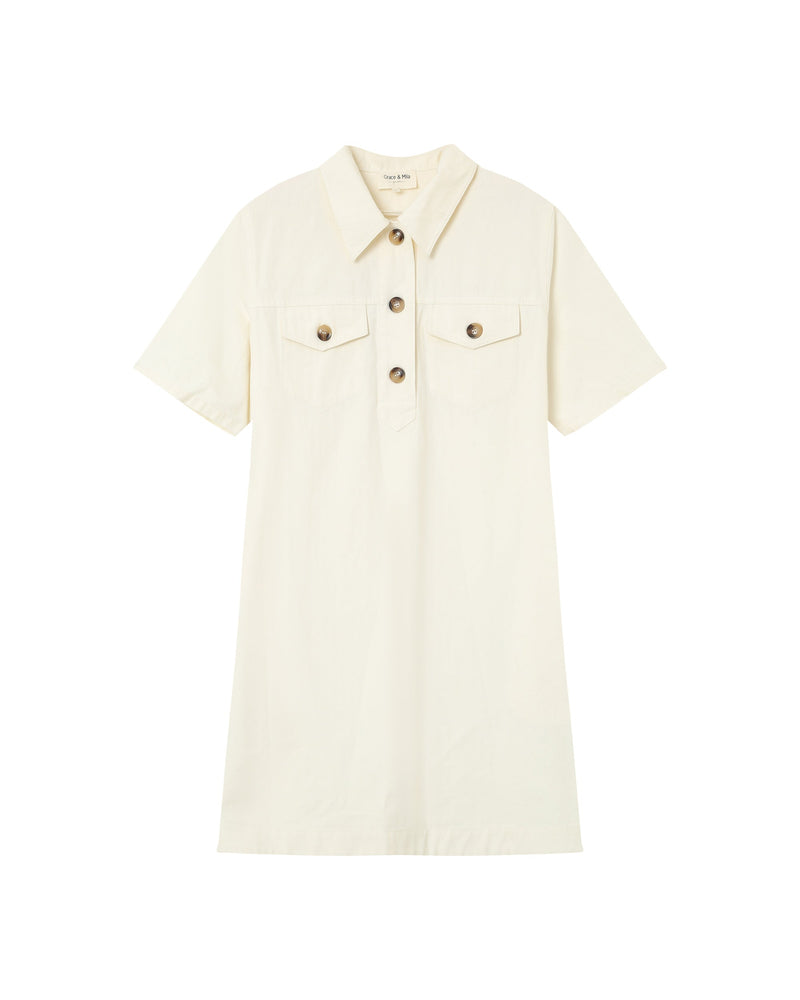 Robe Courte Philine - Ecru