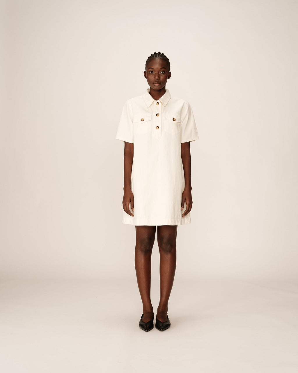 Philine Short Dress - Ecru