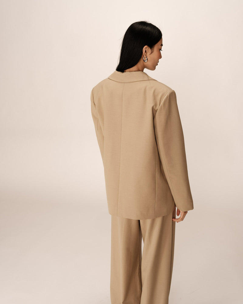 Blazer recto de dos botones Philippe beige