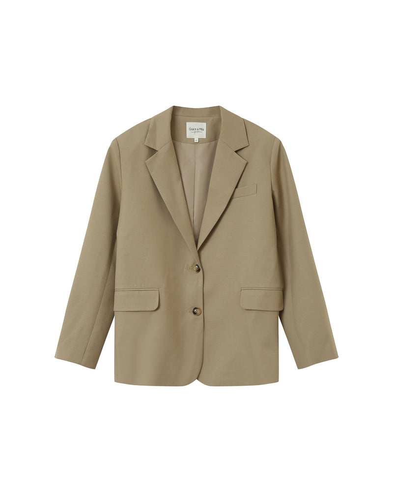 Blazer recto de dos botones Philippe beige