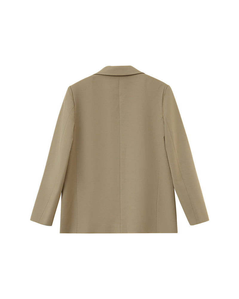 Blazer recto de dos botones Philippe beige