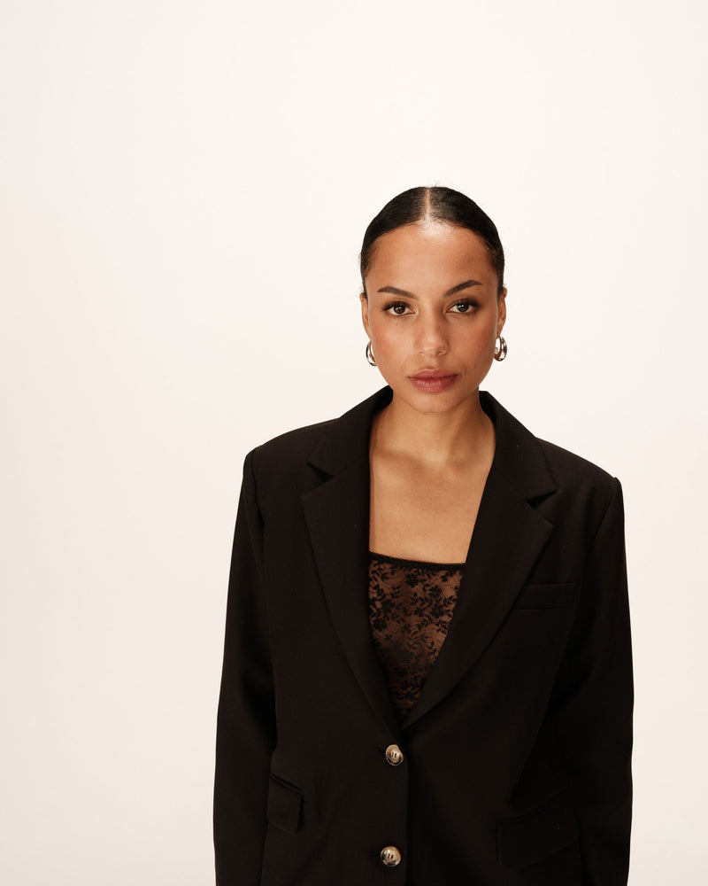 Blazer recto de dos botones negro Philippe