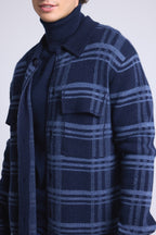 Surchemise A Carreaux Philly - Bleu Marine Et Indigo - Homme