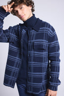 Surchemise A Carreaux Philly - Bleu Marine Et Indigo - Homme