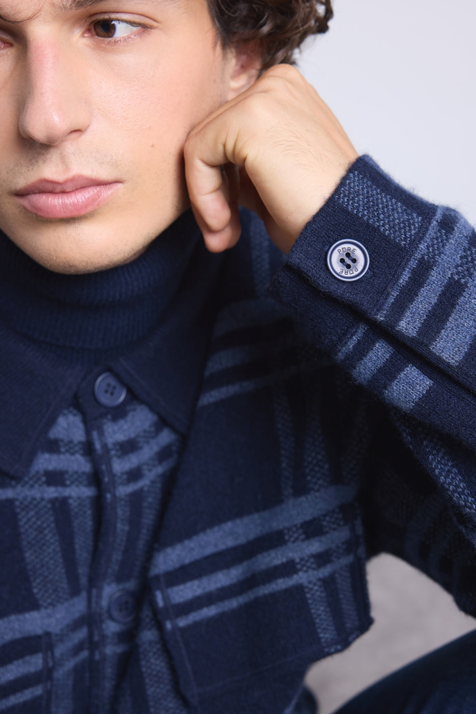 Surchemise A Carreaux Philly - Bleu Marine Et Indigo - Homme
