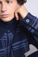 Surchemise A Carreaux Philly - Bleu Marine Et Indigo - Homme