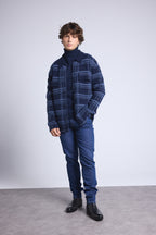 Surchemise A Carreaux Philly - Bleu Marine Et Indigo - Homme