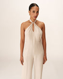 Philomene Beige Backless Jumpsuit