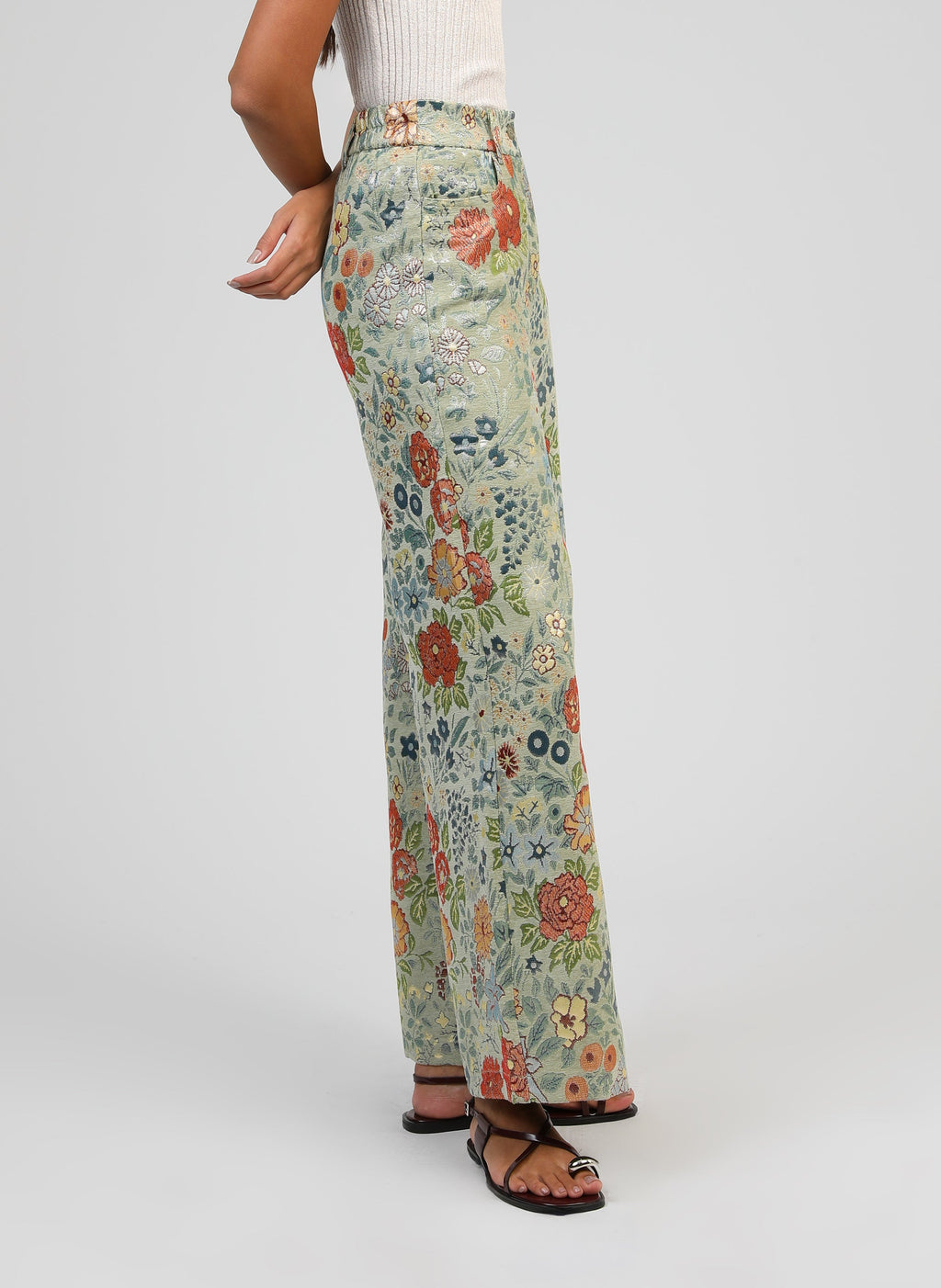 Pantalon Phionaly Tilleul