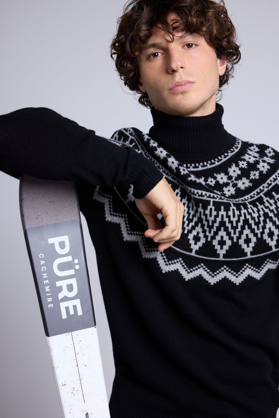 Pull Ski Phoenix - Noir Gris - Homme