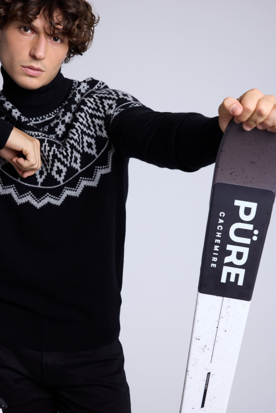Pull Ski Phoenix - Noir Gris - Homme