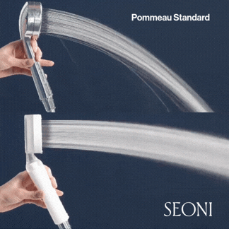Pommeau de Douche Filtrant Blanc + 2 Filtres (4 Mois de Filtration)